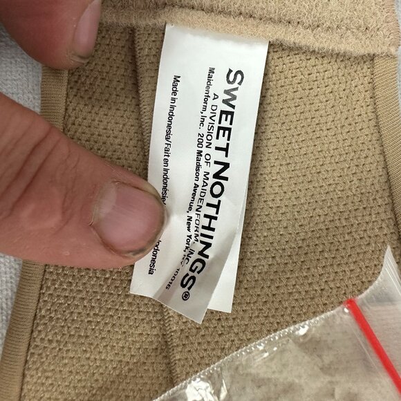 Sweet Nothings Strapless Bandeau Bra 38DD Stay There Power Band Nylon Elastane - Picture 3 of 12